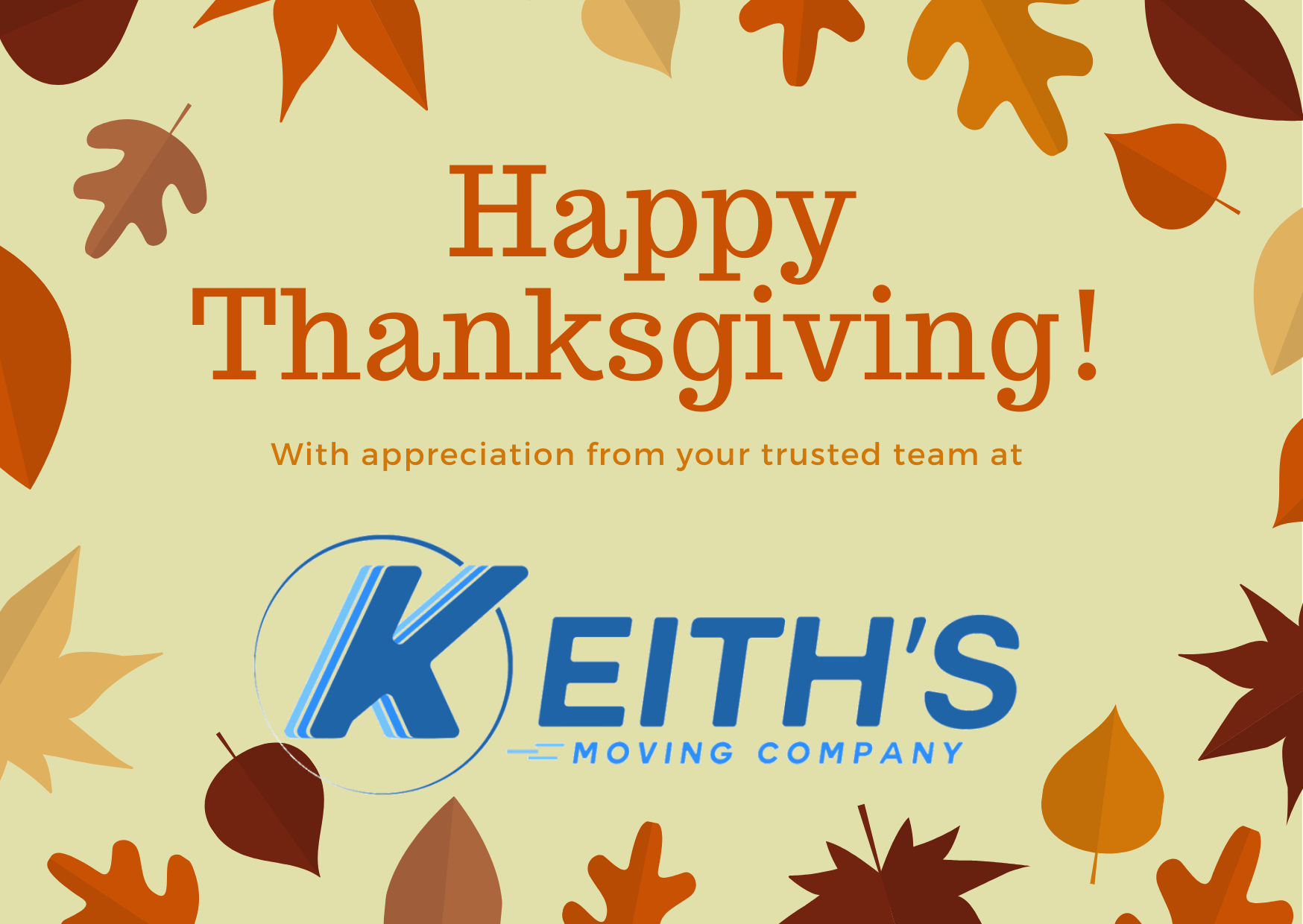 Keiths Moving Company | Thanksgiving 2021